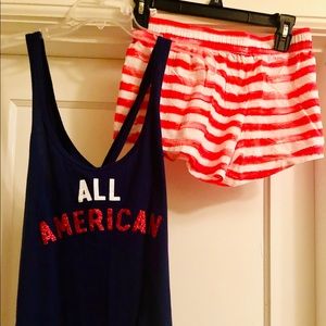 Like New Victoria Secret All American PJ Set
